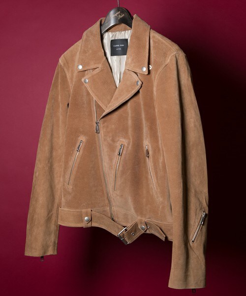 CASPER JOHN AIVER（キャスパージョンアイバー）の「CASPER JOHN AIVER  スウェードダブルライダース（ライダースジャケット・メンズ・ブラック/ベージュ・MEDIUM/LARGE）」の13枚目の写真