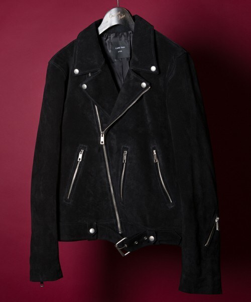 CASPER JOHN AIVER（キャスパージョンアイバー）の「CASPER JOHN AIVER  スウェードダブルライダース（ライダースジャケット・メンズ・ブラック/ベージュ・MEDIUM/LARGE）」の12枚目の写真