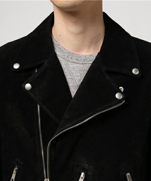 CASPER JOHN AIVER（キャスパージョンアイバー）の「CASPER JOHN AIVER  スウェードダブルライダース（ライダースジャケット・メンズ・ブラック/ベージュ・MEDIUM/LARGE）」の5枚目の写真