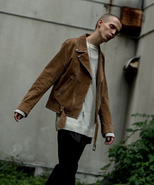 CASPER JOHN AIVER（キャスパージョンアイバー）の「CASPER JOHN AIVER  スウェードダブルライダース（ライダースジャケット・メンズ・ブラック/ベージュ・MEDIUM/LARGE）」の19枚目の写真