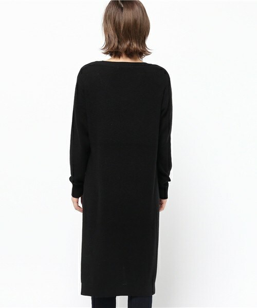 archives（アルシーヴ）の「片畦サイドスリットワンピース（ワンピース・レディース・ブラック/グレー/ワイン・MEDIUM）」の6枚目の写真