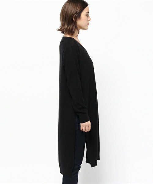 archives（アルシーヴ）の「片畦サイドスリットワンピース（ワンピース・レディース・ブラック/グレー/ワイン・MEDIUM）」の5枚目の写真