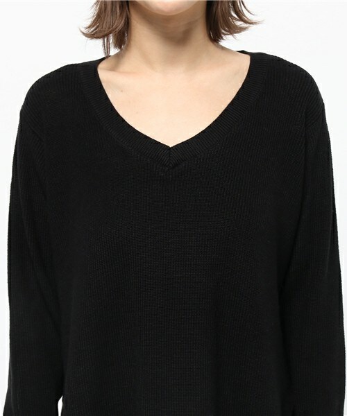 archives（アルシーヴ）の「片畦サイドスリットワンピース（ワンピース・レディース・ブラック/グレー/ワイン・MEDIUM）」の8枚目の写真