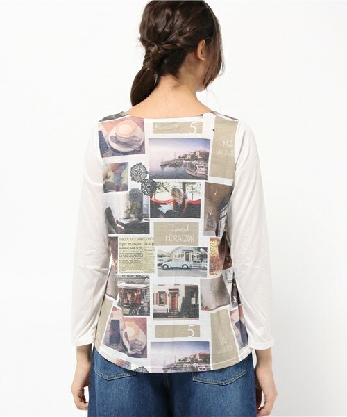 Durer(デュレル)の「【Holiday】秋フォトロンT《DURER》(Tシャツ/カットソー・レディース・ホワイト/ホワイト×ブラック/グレー・FREE)」の6枚目の写真