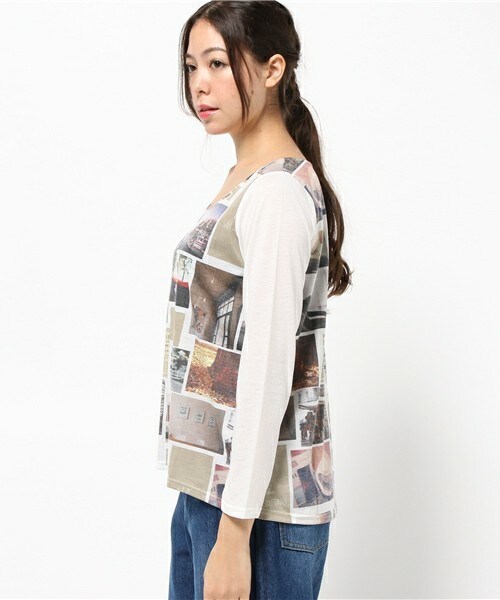 Durer(デュレル)の「【Holiday】秋フォトロンT《DURER》(Tシャツ/カットソー・レディース・ホワイト/ホワイト×ブラック/グレー・FREE)」の5枚目の写真