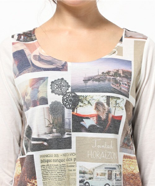Durer(デュレル)の「【Holiday】秋フォトロンT《DURER》(Tシャツ/カットソー・レディース・ホワイト/ホワイト×ブラック/グレー・FREE)」の7枚目の写真