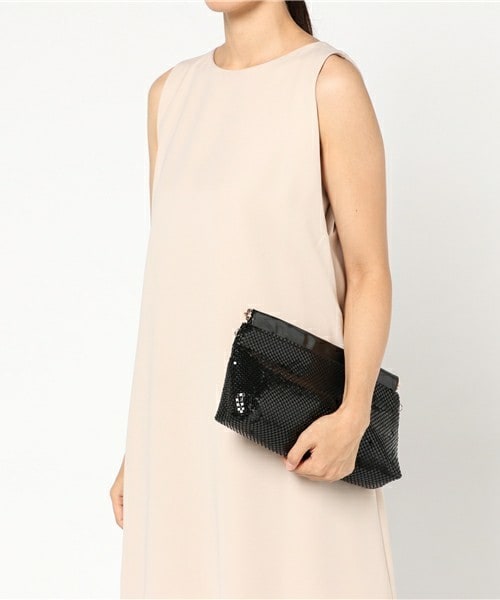 INTERPLANET WINGS（インタープラネットウィング）の「メタルメッシュクラッチバック（クラッチバッグ・レディース・ブラック/ゴールド・FREE）」の9枚目の写真