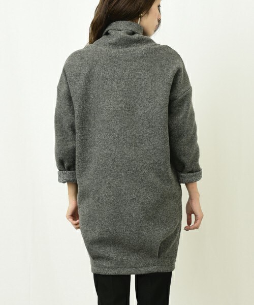 actuel（アクチュエル）の「スライバーニットコート（その他アウター・レディース・チャコールグレー/ネイビー・FREE）」の9枚目の写真