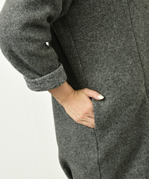 actuel（アクチュエル）の「スライバーニットコート（その他アウター・レディース・チャコールグレー/ネイビー・FREE）」の12枚目の写真