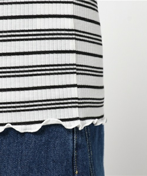 archives（アルシーヴ）の「メローマルチボーダープルオーバー（Tシャツ/カットソー・レディース・オフホワイト/ブラック/ネイビー・MEDIUM）」の9枚目の写真