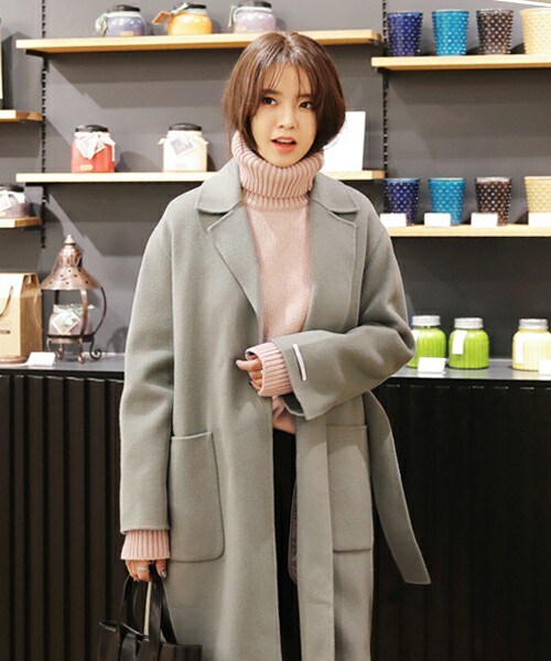 DHOLIC(ディーホリック)の「2WAYウール混ニットプルオーバー(ニット/セーター・レディース・ネイビー/グレー/ピンク/ベージュ/ワイン・FREE)」の4枚目の写真