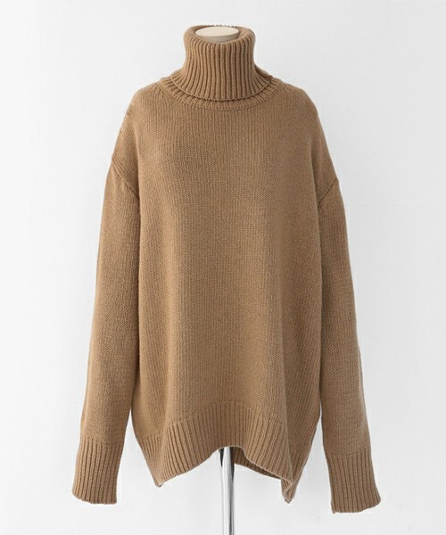 DHOLIC(ディーホリック)の「2WAYウール混ニットプルオーバー(ニット/セーター・レディース・ネイビー/グレー/ピンク/ベージュ/ワイン・FREE)」の3枚目の写真