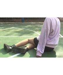 OLDMICKEY | レタリングスリーブドロップショルダースウェット(P000BISZ)(スウェット)