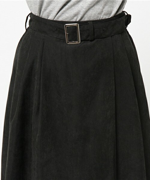 archives（アルシーヴ）の「共布ベルトフレアスカート（スカート・レディース・ブラック/キャメル/ピンク・MEDIUM）」の7枚目の写真