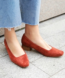 DHOLIC | スクエアトゥスエードライクパンプス(パンプス)