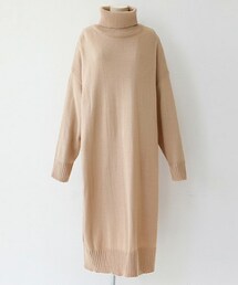 DHOLIC | タートルネックニットミディワンピース(ワンピース)