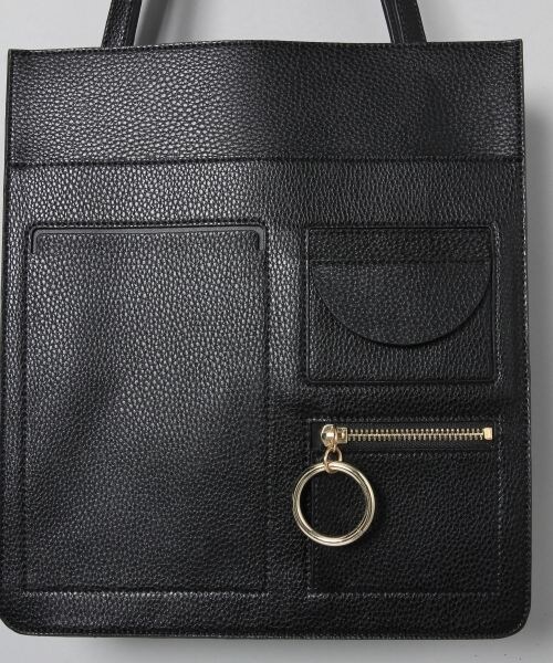 JEANASIS（ジーナシス）の「ポケットデザイントート（バッグ・アイボリー()/ブラック()）」の12枚目の写真