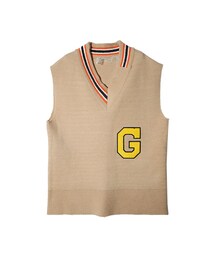 STYLENANDA | ボーイッシュ配色Ｖカットニットベスト(その他)
