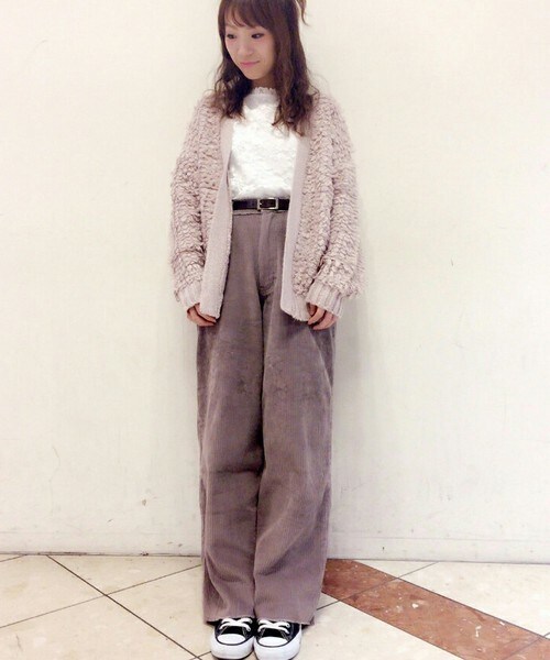 archives（アルシーヴ）の「ループ編みトッパーニットカーディガン（カーディガン/ボレロ・レディース・グレー/ブラウン/ピンク・MEDIUM）」の14枚目の写真