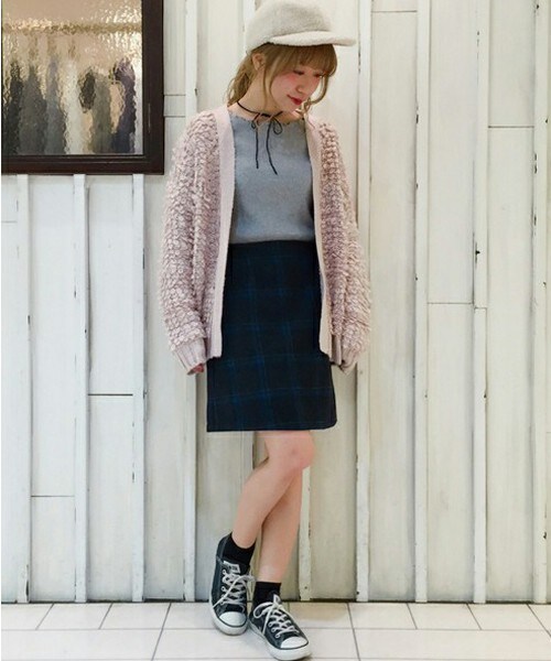 archives（アルシーヴ）の「ループ編みトッパーニットカーディガン（カーディガン/ボレロ・レディース・グレー/ブラウン/ピンク・MEDIUM）」の15枚目の写真