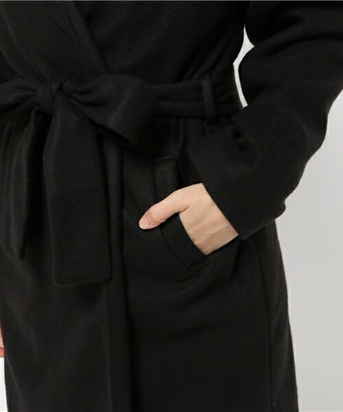 archives（アルシーヴ）の「起毛ニットガウンコート（その他アウター・レディース・ブラック/グレー/ベージュ・MEDIUM）」の9枚目の写真