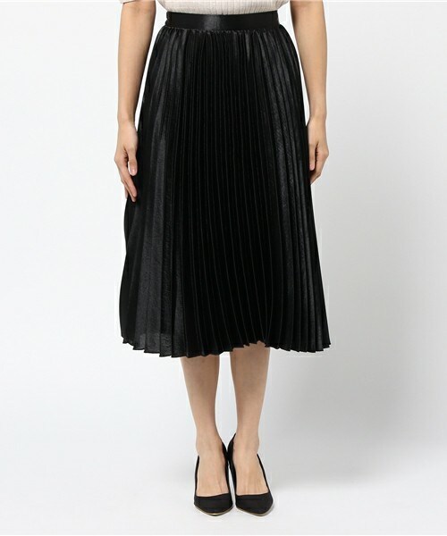 archives（アルシーヴ）の「シャイニープリーツスカート（スカート・レディース・ブラック/ダークブラウン/ピンク・MEDIUM）」の4枚目の写真