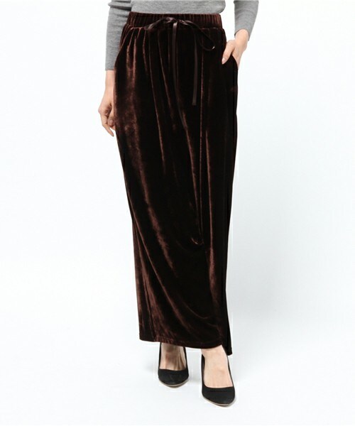 archives（アルシーヴ）の「ベロアイージーパンツ（その他パンツ・レディース・ブラック/ダークブラウン/ピンク・MEDIUM）」の3枚目の写真