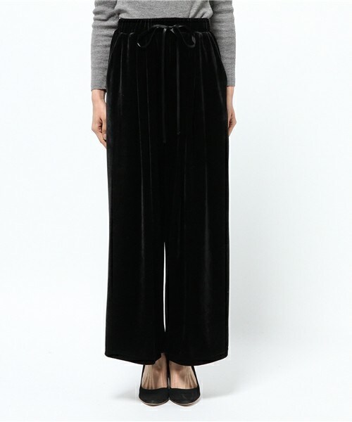 archives（アルシーヴ）の「ベロアイージーパンツ（その他パンツ・レディース・ブラック/ダークブラウン/ピンク・MEDIUM）」の4枚目の写真