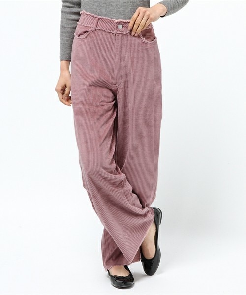 archives（アルシーヴ）の「太コーデュロイワイドパンツ（その他パンツ・レディース・ブラック/グレー/ピンク・MEDIUM）」の3枚目の写真
