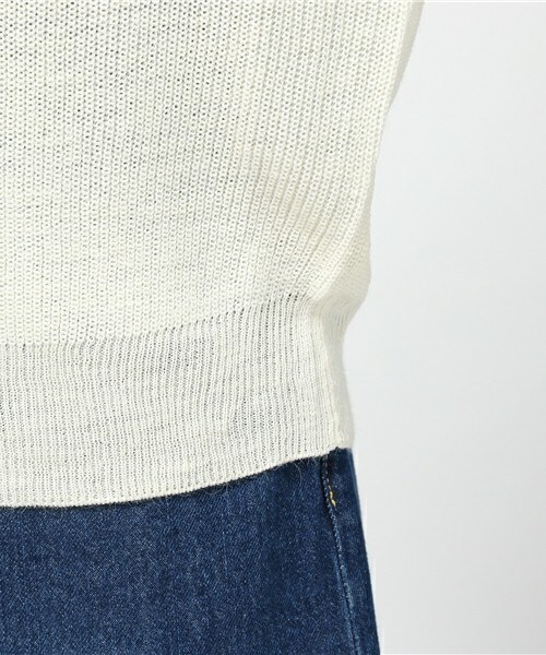 archives（アルシーヴ）の「襟レースアゼ編みニットプルオーバー（ニット/セーター・レディース・オフホワイト/ブラック/グレー・MEDIUM）」の9枚目の写真