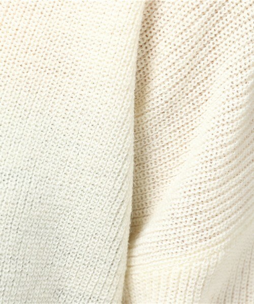 archives（アルシーヴ）の「襟レースアゼ編みニットプルオーバー（ニット/セーター・レディース・オフホワイト/ブラック/グレー・MEDIUM）」の10枚目の写真