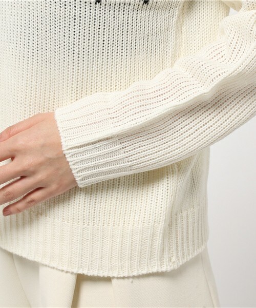 archives（アルシーヴ）の「ノルディック柄ハイネックニットプルオーバー（ニット/セーター・レディース・オフホワイト/ブラック/グレー・MEDIUM）」の8枚目の写真