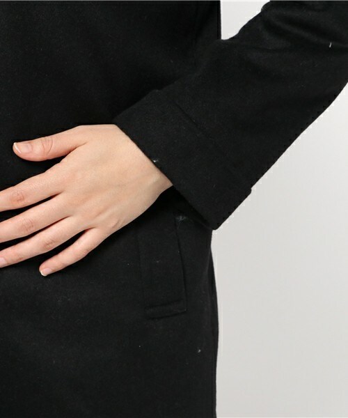 archives（アルシーヴ）の「ノーカラーラグランコート（ノーカラージャケット・レディース・アイボリー/ブラック/グレー・MEDIUM）」の8枚目の写真