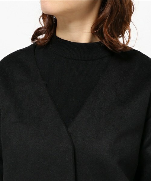 archives（アルシーヴ）の「ノーカラーラグランコート（ノーカラージャケット・レディース・アイボリー/ブラック/グレー・MEDIUM）」の7枚目の写真