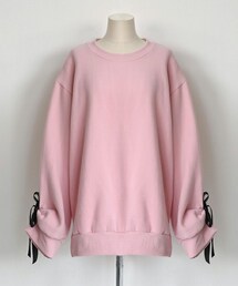 DHOLIC | 裏起毛スリーブリボンスウェットプルオーバー(スウェット)