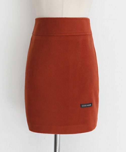 DHOLIC（ディーホリック）の「タイトミニマルスカート（スカート・レディース・マスタード/クリーム/ダークオレンジ/ダークグレー/レッド・S/M/L）」の5枚目の写真