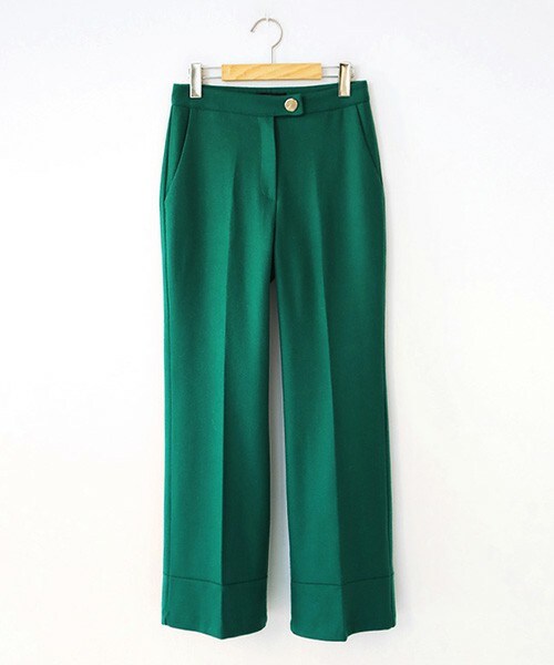 DHOLIC（ディーホリック）の「ウール混スマートスラックスパンツ（その他パンツ・レディース・オートミール/チョコブラウン/ブラック/グリーン・S/M）」の4枚目の写真