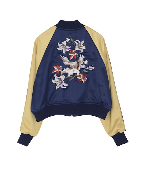 EVRIS（エヴリス）の「BACK EMBROIDERYリバーシブルスカジャン