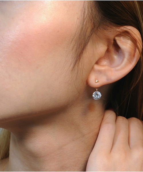 pinacoteca（ピナコテーカ）の「ピナコテーカ 689 ブリン ストーン キュービックジルコニア ピアスキャッチ 7ミリ（ピアス（両耳用）・レディース・ゴールド・Free）」の2枚目の写真