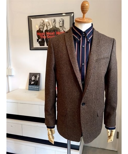 TEDDY（テディ）の「DYLAN JACKET MOON TWEED BROWN（テーラードジャケット・メンズ・その他）」の5枚目の写真