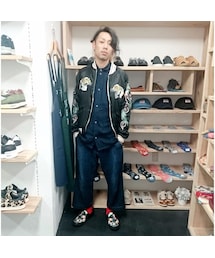 HOUSTON スカジャン　スウェット HOUSTON（ヒューストン）の「HOUSTON ヒューストン スカジャン