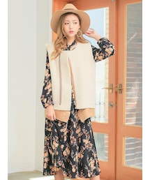 KORMARCH | もこもこジップアップベスト(ワンピース)