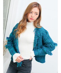 KORMARCH | ボカシタッセルカーディガン(その他アウター)