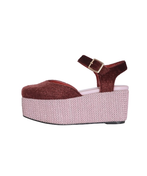 merry jenny（メリージェニー）の「ハラコベルトサンダル（シューズ・レディース・ブラック/レッド/ベージュ・S/M/L）」の8枚目の写真