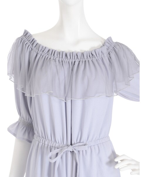 merry jenny（メリージェニー）の「スモッキングオールインワン（オールインワン・サロペット・レディース・アイボリー/グレー/ネイビー・F）」の9枚目の写真