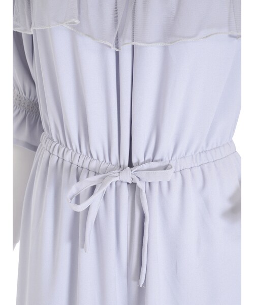 merry jenny（メリージェニー）の「スモッキングオールインワン（オールインワン・サロペット・レディース・アイボリー/グレー/ネイビー・F）」の12枚目の写真