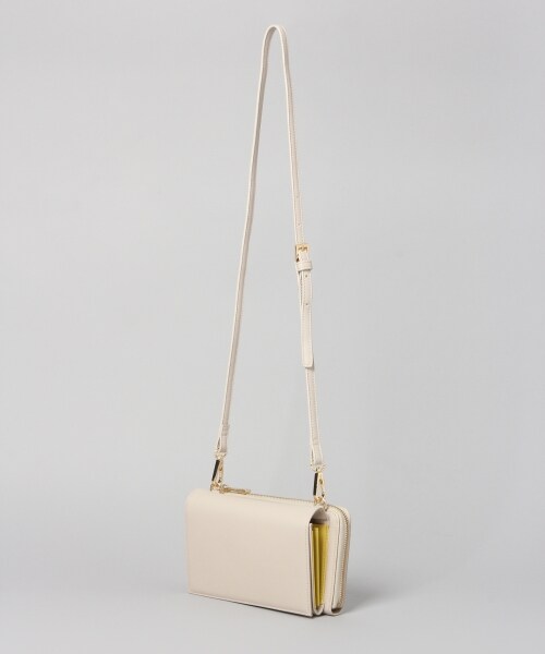 HARE(ハレ)の「ウォレットミニショルダーBAG(バッグ・オフホワイト/ブラック/チェリーレッド)」の1枚目の写真