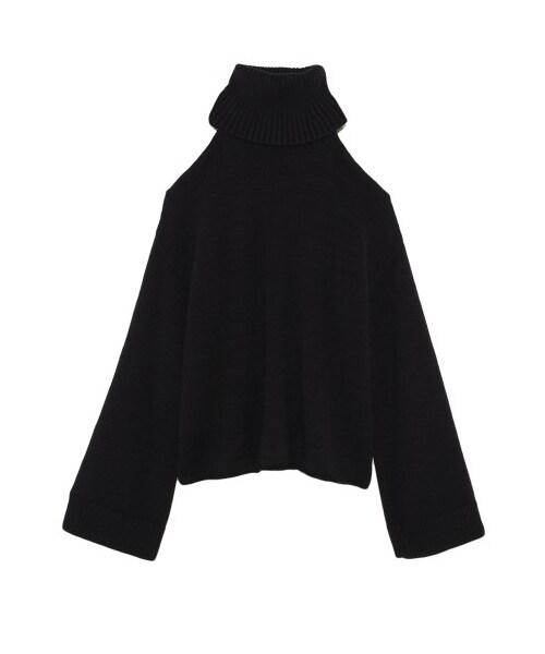 SNIDEL(スナイデル)の「オープンショルダーニットプルオーバー(ニット・レディース・IVR/KKI/BLK・F)」の3枚目の写真