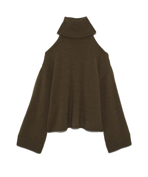 SNIDEL(スナイデル)の「オープンショルダーニットプルオーバー(ニット・レディース・IVR/KKI/BLK・F)」の2枚目の写真