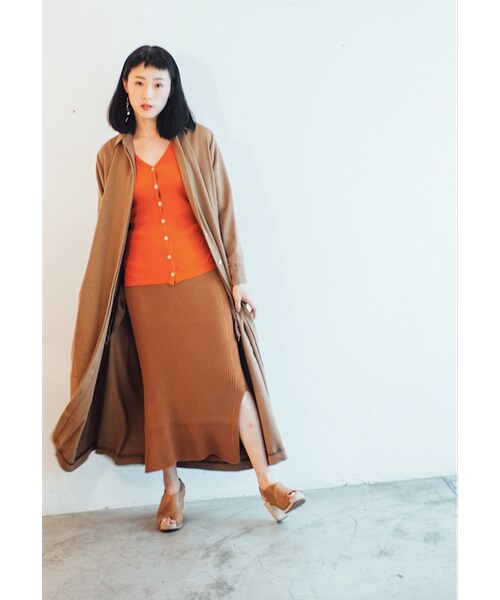 AURALEE（オーラリー）の「WOOL CASHMERE WIDE RIB KNIT SKIRT 羊毛 